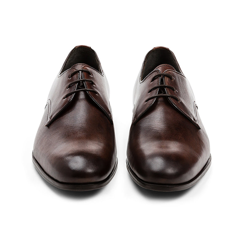 G. Brown Conway Plain Toe Blucher Brown