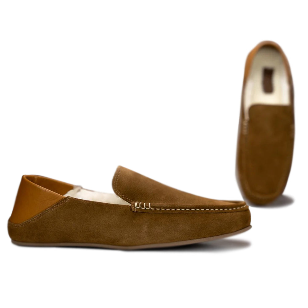 G. Brown Flake-209 Suede Slippers Tan