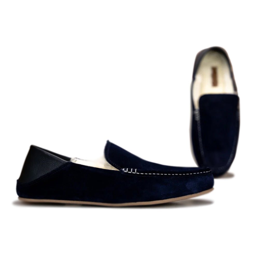 G. Brown Flake-403 Suede Slippers Blue