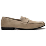 G. Brown Hudson-503 Suede Penny Loafers Beige