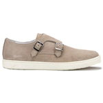 G. Brown Jaxon-552 Suede Monkstrap Shoes Beige