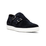 G. Brown Jaxon Suede Double Monk Strap Sneaker Navy