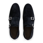 G. Brown Jaxon Suede Double Monk Strap Sneaker Navy