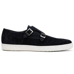 G. Brown Jaxon Suede Double Monk Strap Sneaker Navy
