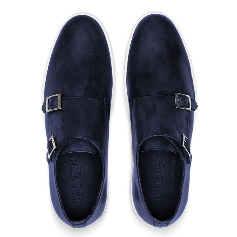 G. Brown Jaxon Double Monk Strap Sneaker Dark Navy