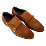 G. Brown Luke-551 Suede Double Monkstrap Shoes Brown