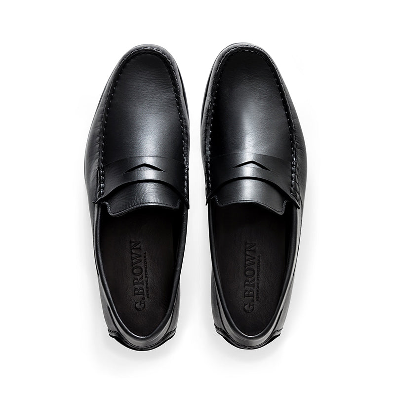 G. Brown Malibu Strap Loafers Black