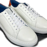 G. Brown Puff-734 Calfskin Sneakers White / Red