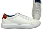 G. Brown Puff-734 Calfskin Sneakers White / Red