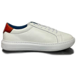 G. Brown Puff-734 Calfskin Sneakers White / Red