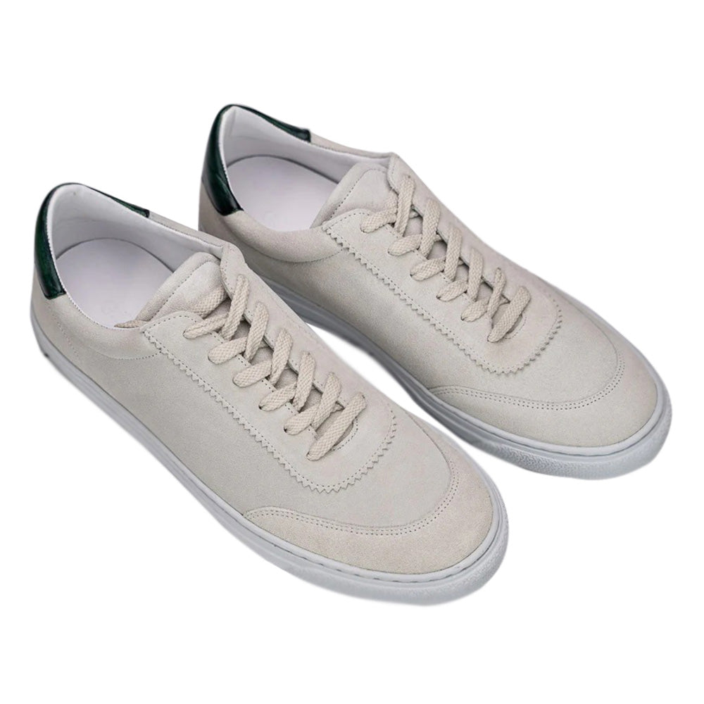 G. Brown Sprint-714 Suede Sneakers White / Green
