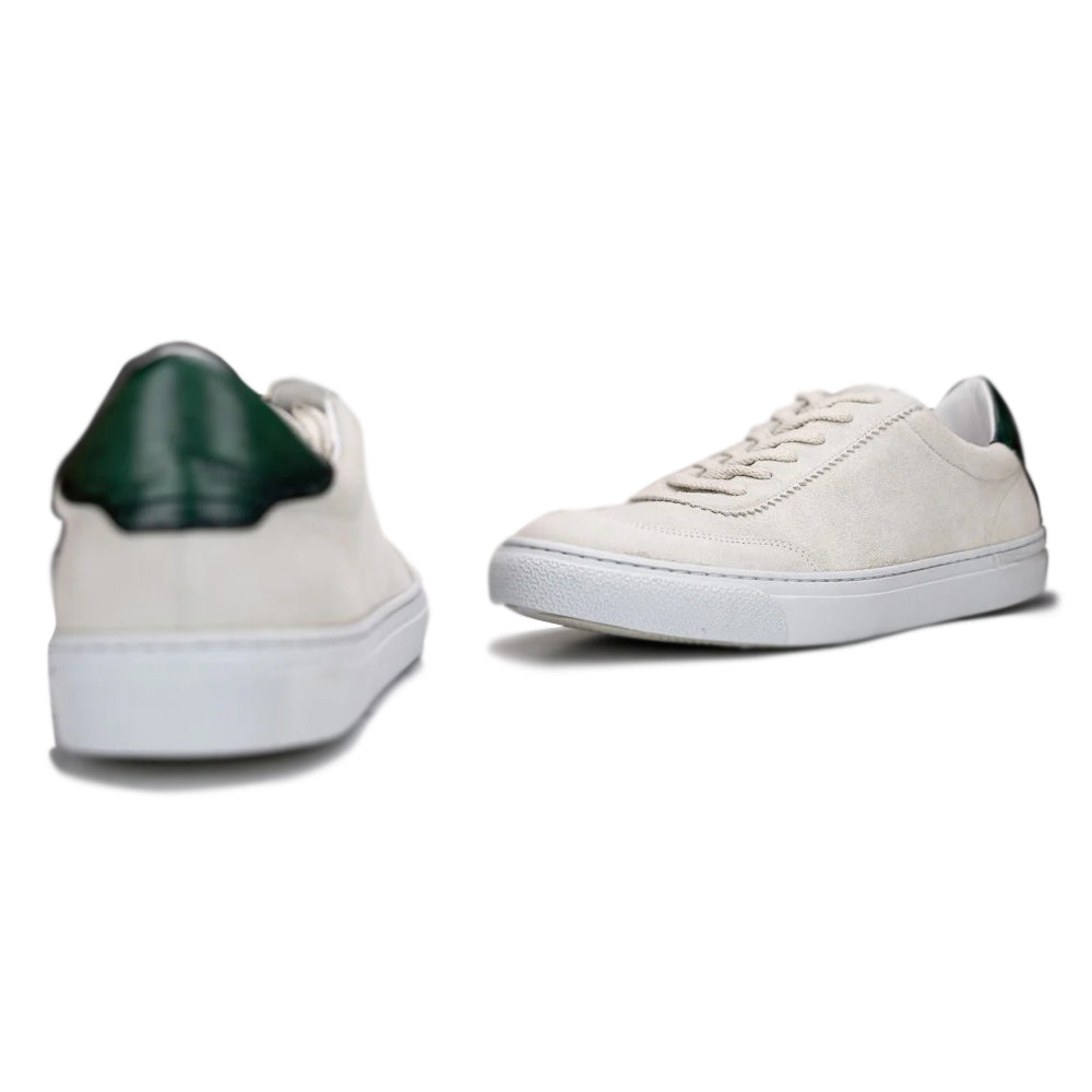 G. Brown Sprint-714 Suede Sneakers White / Green