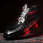 Belvedere Gallardo Caiman Crocodile Boots Black
