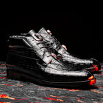 Belvedere Gallardo Caiman Crocodile Boots Black
