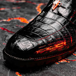 Belvedere Gallardo Caiman Crocodile Boots Black