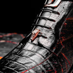 Belvedere Gallardo Caiman Crocodile Boots Black
