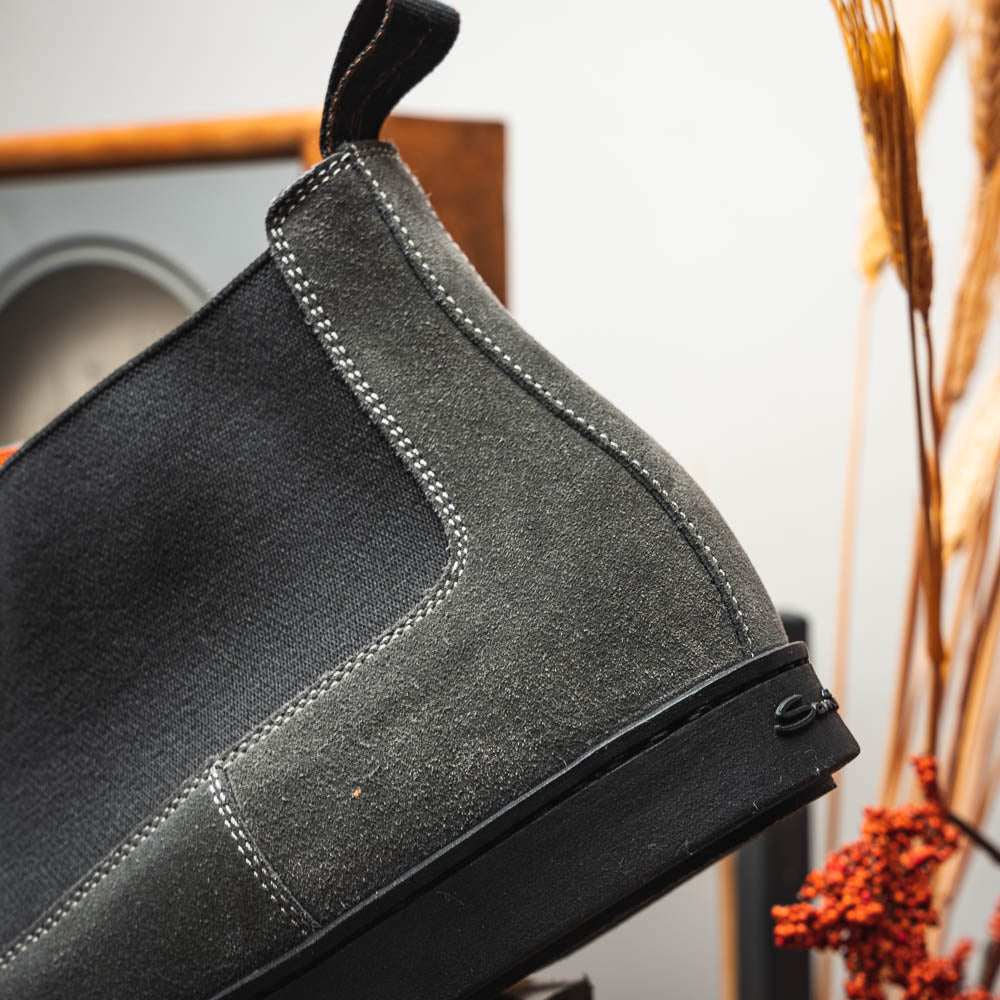 Santoni Suede Chelsea Boots Gray
