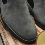 Santoni Suede Chelsea Boots Gray