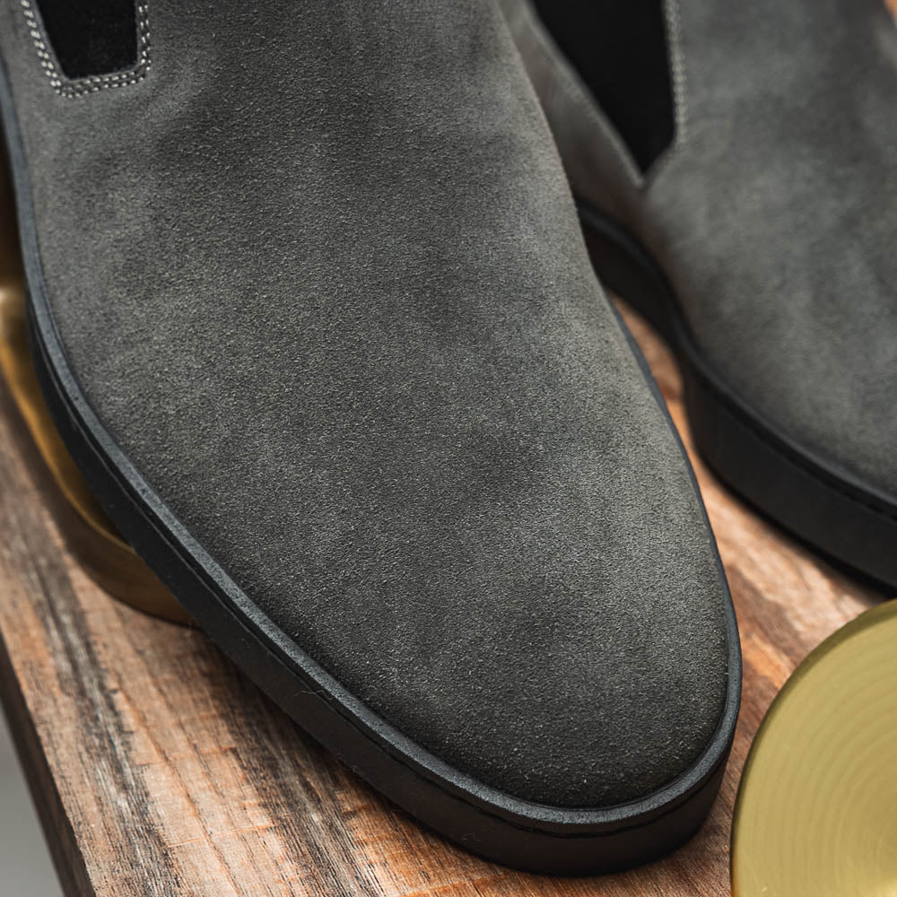 Santoni Suede Chelsea Boots Gray