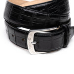 Caporicci Genuine Alligator Belt Black