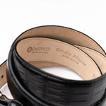 Caporicci Genuine Alligator Belt Black
