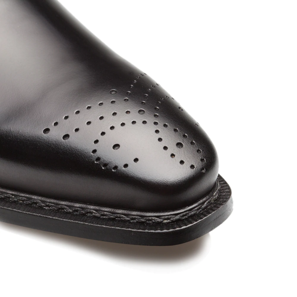 Mezlan Gavino Calfskin Medallion Toe Blucher Black (9641)