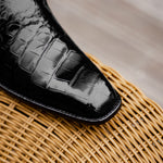 Belvedere Genova Genuine Alligator Shoes Black (R53)