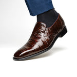 Belvedere Genova Genuine Alligator Shoes Chocolate Brown (R53)