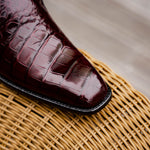 Belvedere Genova Genuine Alligator Shoes Dark Burgundy