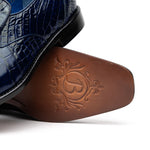 Belvedere Genova Genuine Alligator Shoes Navy