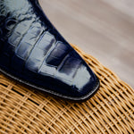 Belvedere Genova Genuine Alligator Shoes Navy