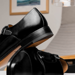 Stemar Genova Double Monk Strap Black
