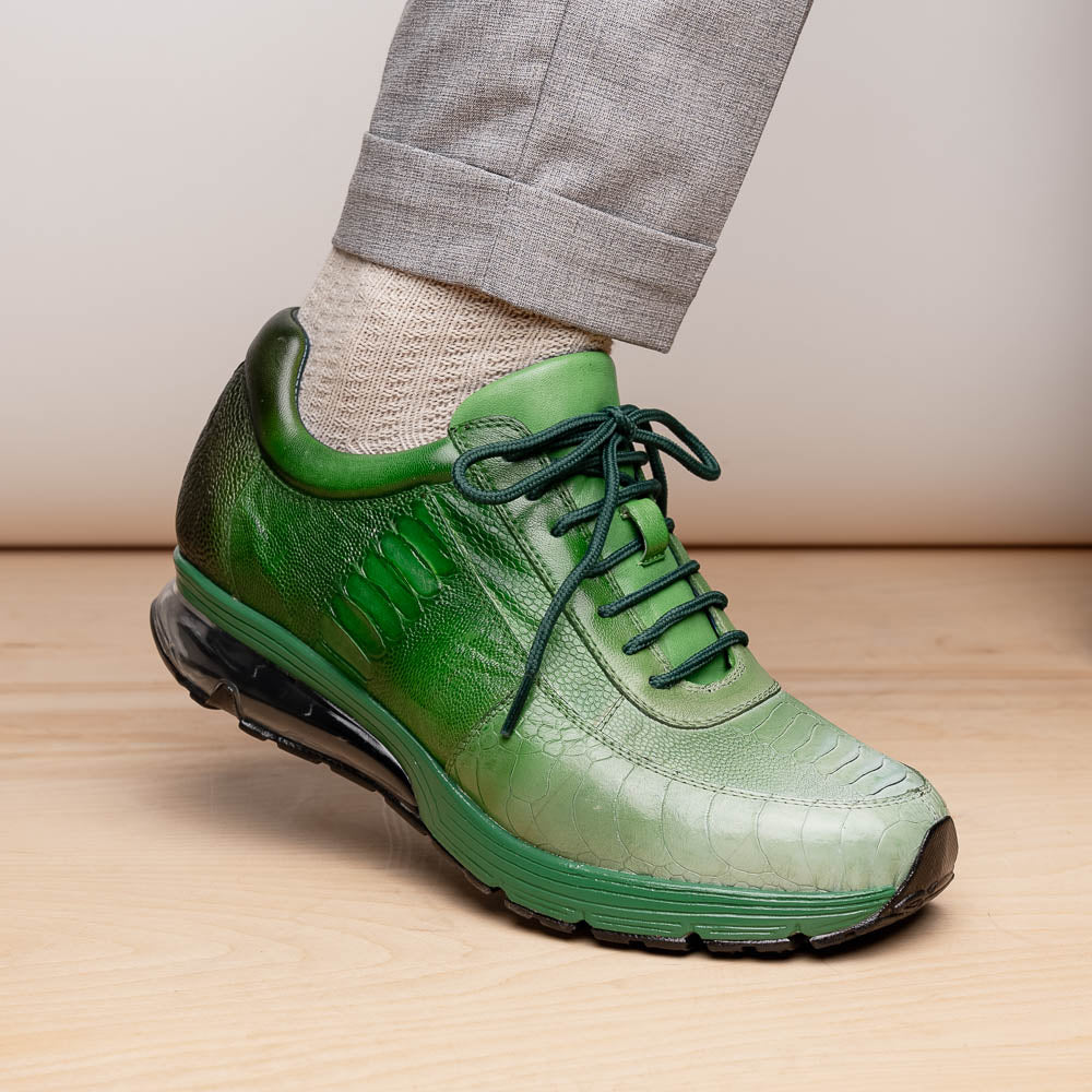 Belvedere George Genuine Ostrich Sneakers Multi Pine (E16)