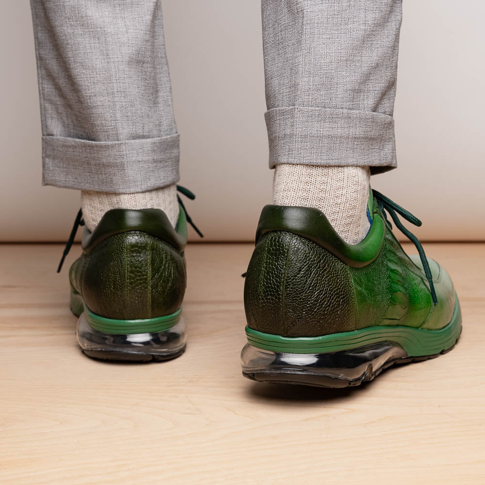 Belvedere George Genuine Ostrich Sneakers Multi Pine (E16)