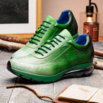 Belvedere George Genuine Ostrich Sneakers Multi Pine (E16)
