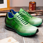 Belvedere George Genuine Ostrich Sneakers Multi Pine (E16)