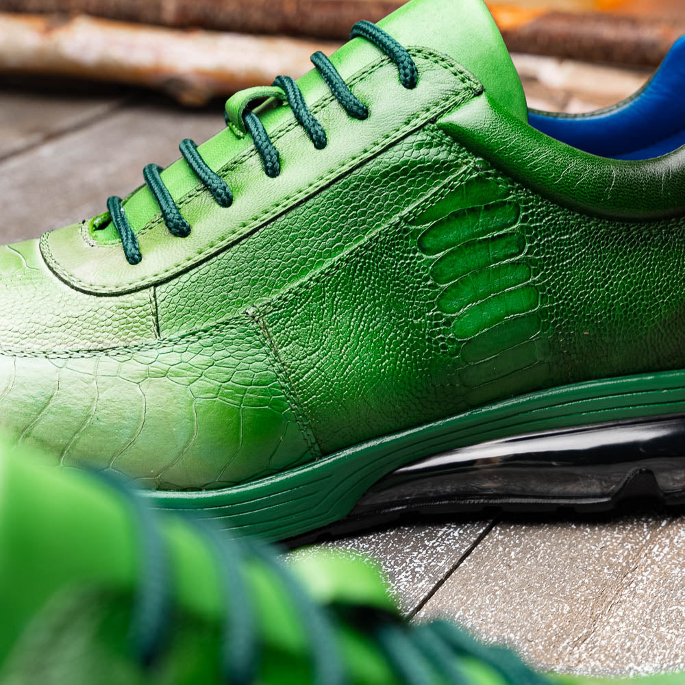 Belvedere George Genuine Ostrich Sneakers Multi Pine (E16)