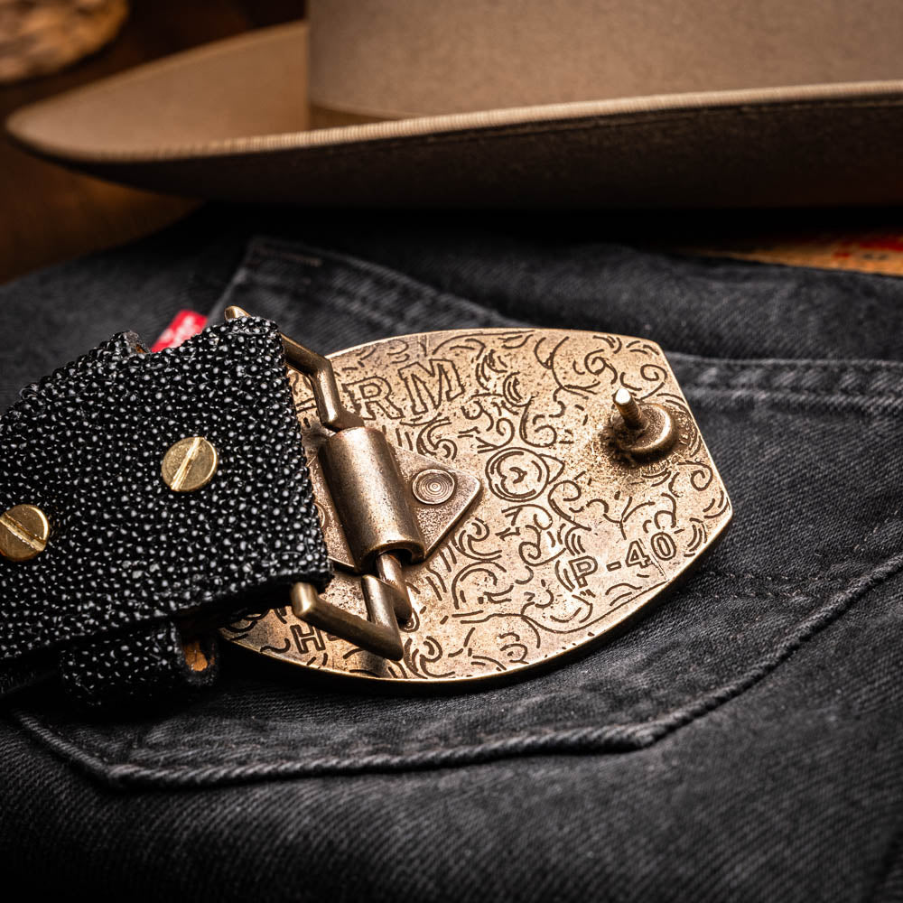 Marco Di Milano Georgia Stingray Belt Black