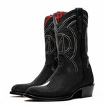 Marco Di Milano Georgia Stingray Round Toe Cowboy Boot Black
