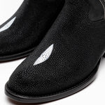 Marco Di Milano Georgia Stingray Round Toe Cowboy Boot Black