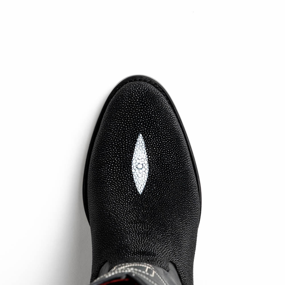 Marco Di Milano Georgia Stingray Round Toe Cowboy Boot Black