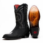 Marco Di Milano Georgia Stingray Round Toe Cowboy Boot Black