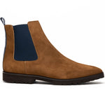 Zelli Gianna Suede Chelsea Boots Cognac / Navy