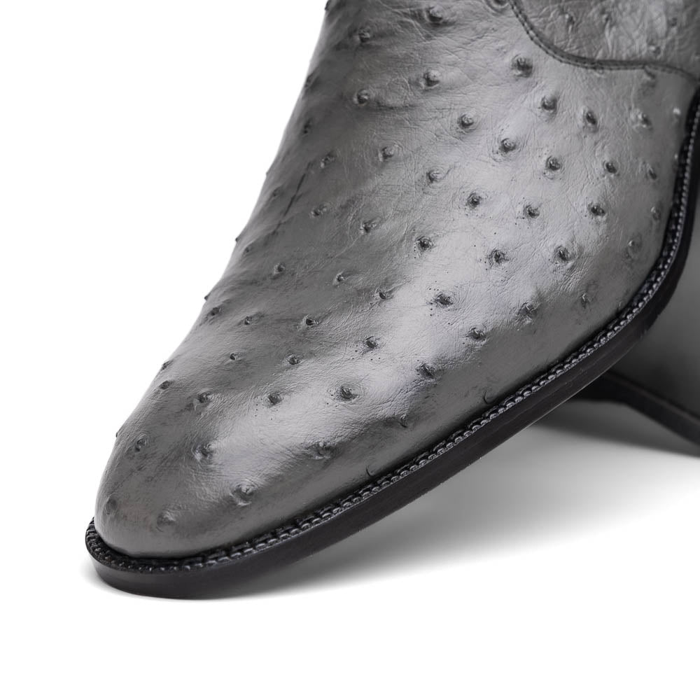 Marco Di Milano Giorgio Ostrich Quill Dress Boots Serpentine Grey 