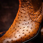 Marco Di Milano Giorgio Ostrich Quill Dress Boots Brandy