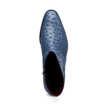 View product image 6: Marco Di Milano Giorgio Ostrich Quill Dress Boots Jeans Blue
