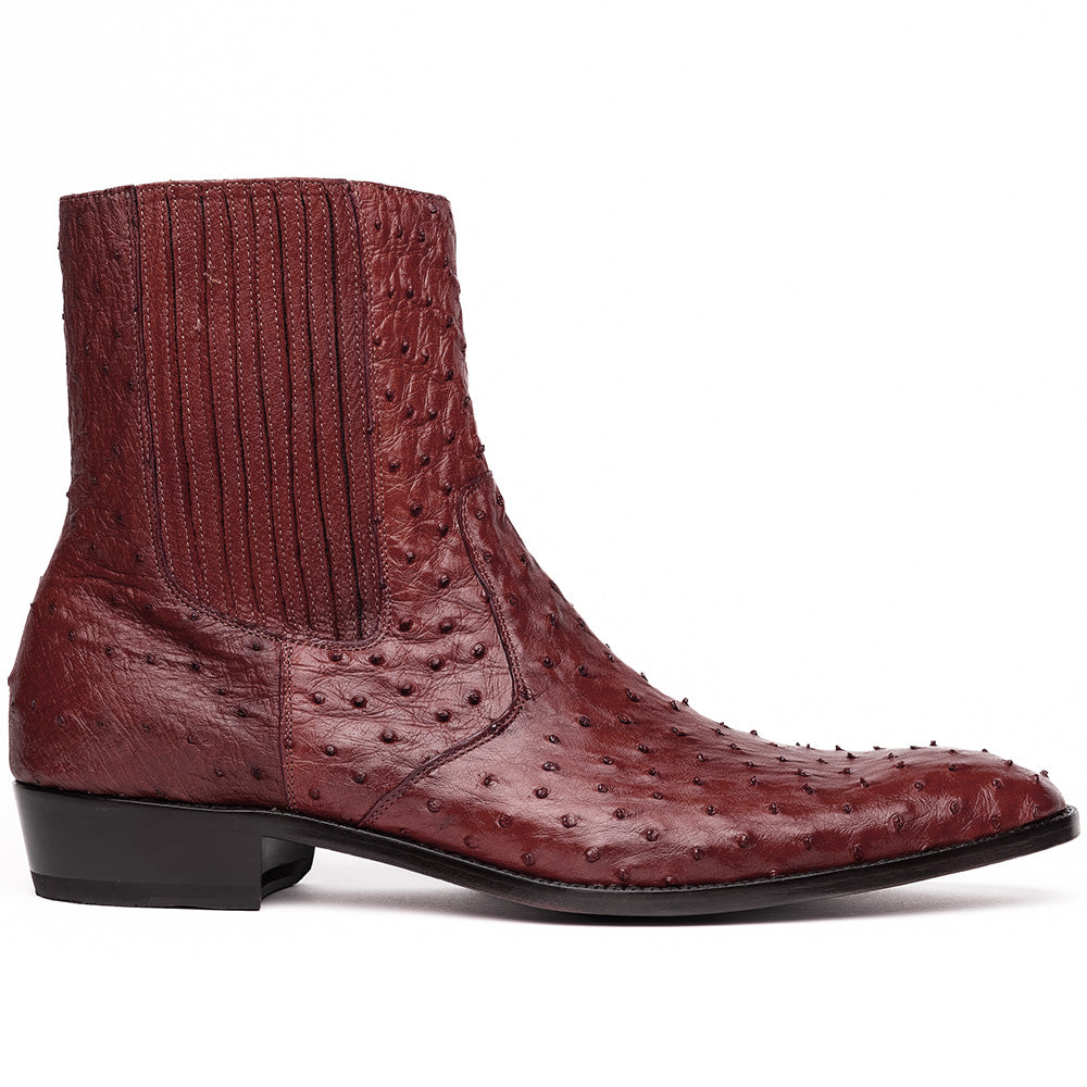Marco Di Milano Giorgio Ostrich Quill Dress Boots Wine