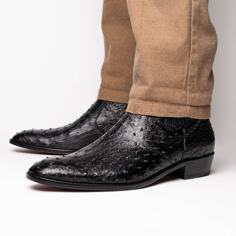 Marco Di Milano Giorgio Ostrich Quill Dress Boots Black