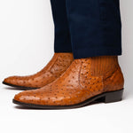 Marco Di Milano Giorgio Ostrich Quill Dress Boots Brandy