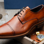 Zelli Giovanni Cap Toe Brogues Cognac (25-548-CGN)